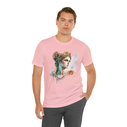 Greecian Goddess in Watercolor - Short Sleeve Tee